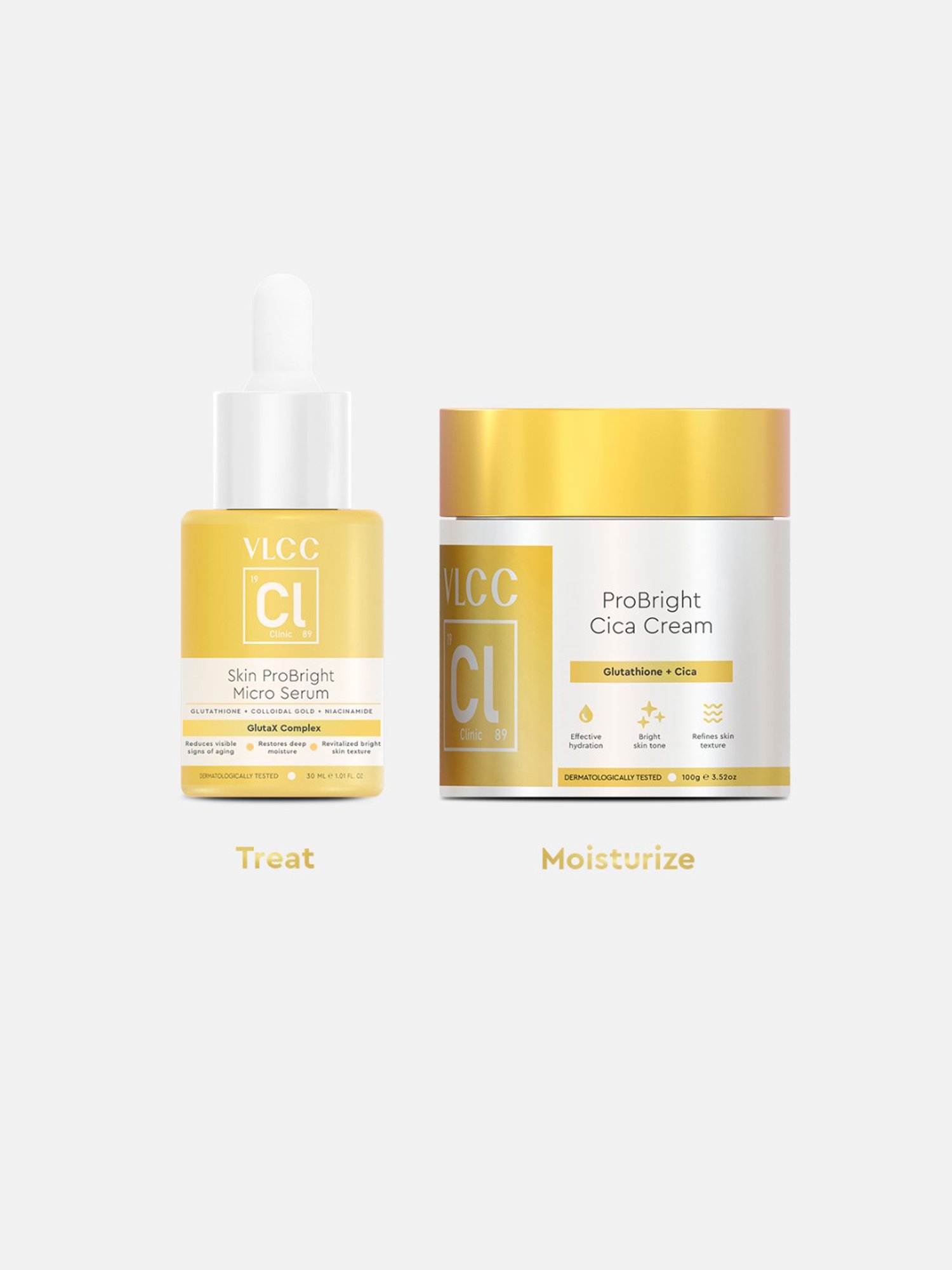 VLCC Clinic ProBright Micro Serum & Cica Cream Combo