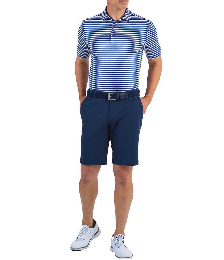 IBKUL Short-Sleeve Striped Polo Shirt