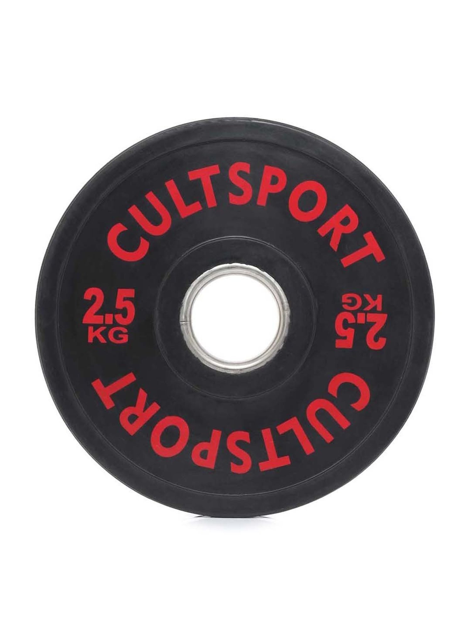 Cultsports Black & Silver Cast Iron Bumper Plate with Rubber Coating (Pack of 4)