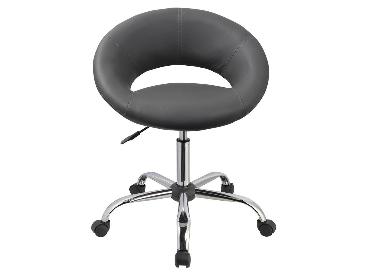 Swivel Height Adjustable Office Chair PU Leather Task Chairs Stool with Wheels