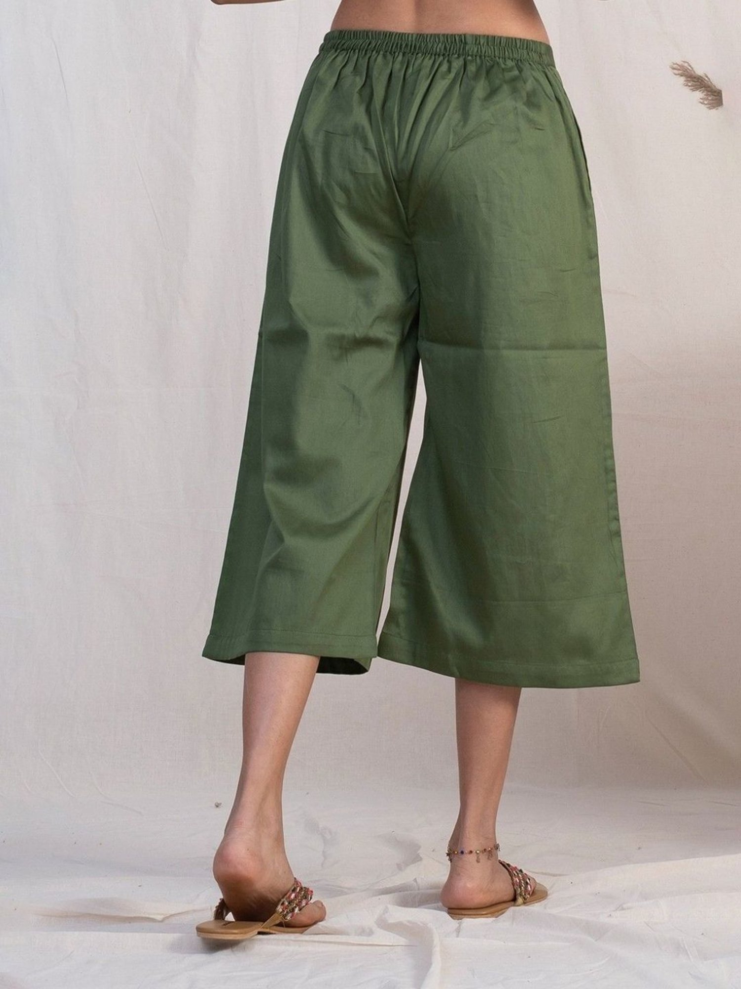 Akiso Jashn Green Short Plazzos