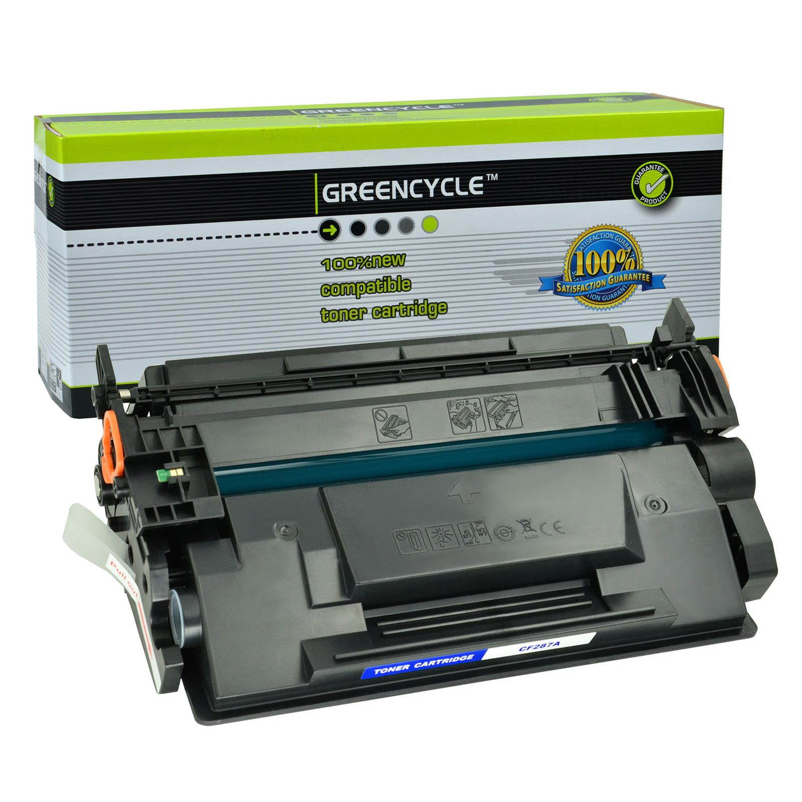 GREENCYCLE Compatible CF287A 87A Black Toner Cartridge for HP LaserJet Pro M501n M501dn Enterprise M506dn M506x MFP M527dn M527f M527z Printer
