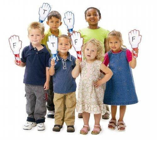 Roylco Hands-Up Dry Erase Answer Board, 5 X 11 in, Blue/Red, Pack of 24