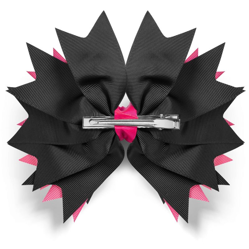 Lily Frilly Hair Bow - Black