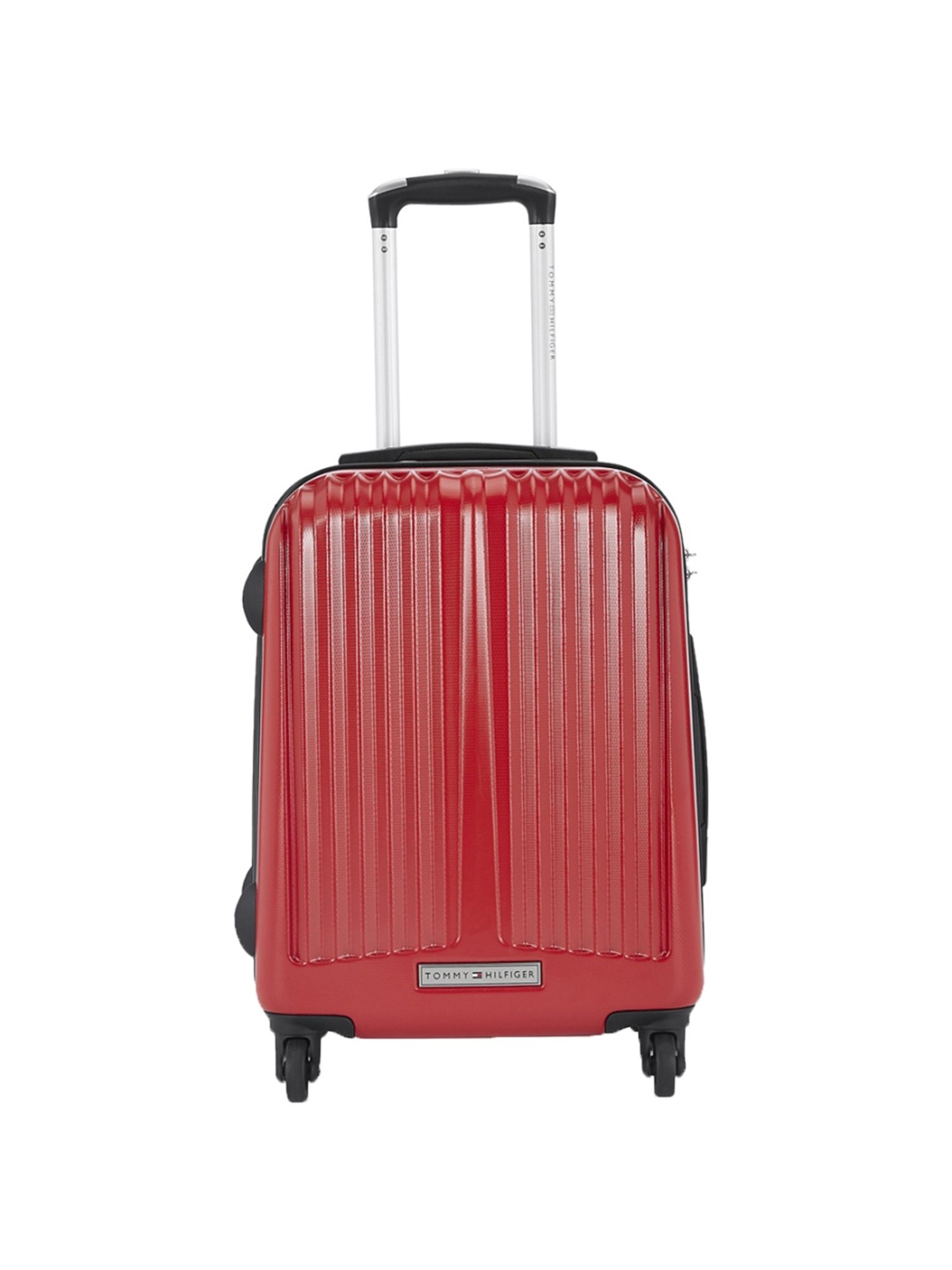 Tommy Hilfiger Crystal Red 4 Wheels Medium Hard Cabin Trolley - 39 cm