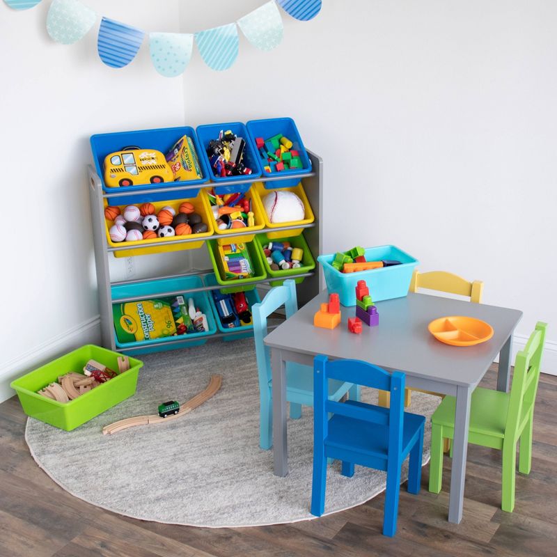 Elements Toy Storage Organizer with 12 Storage Bins - Humble Crew