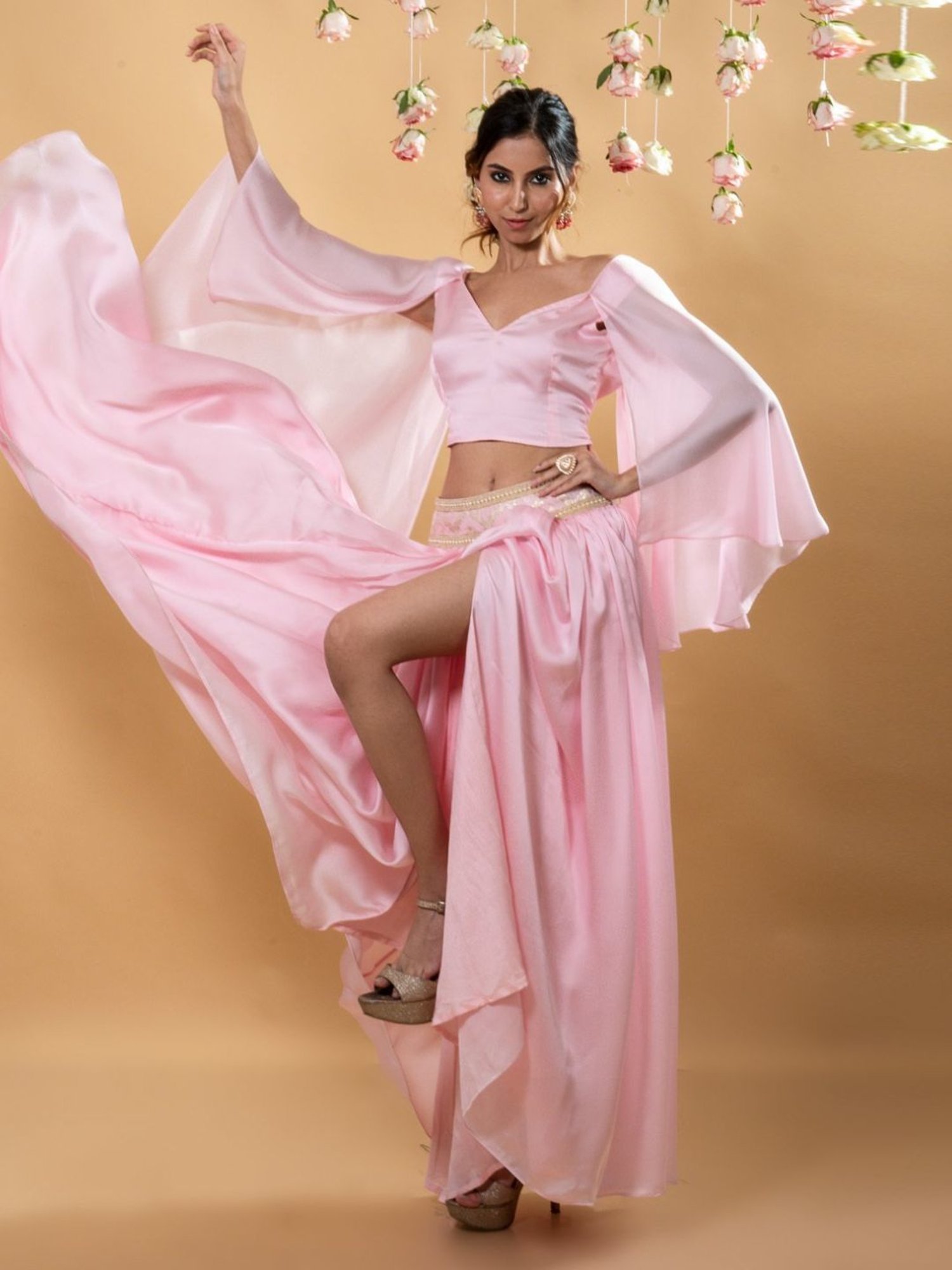 Monk and Mei Sitara Multi Roshni Silk Lehenga Set