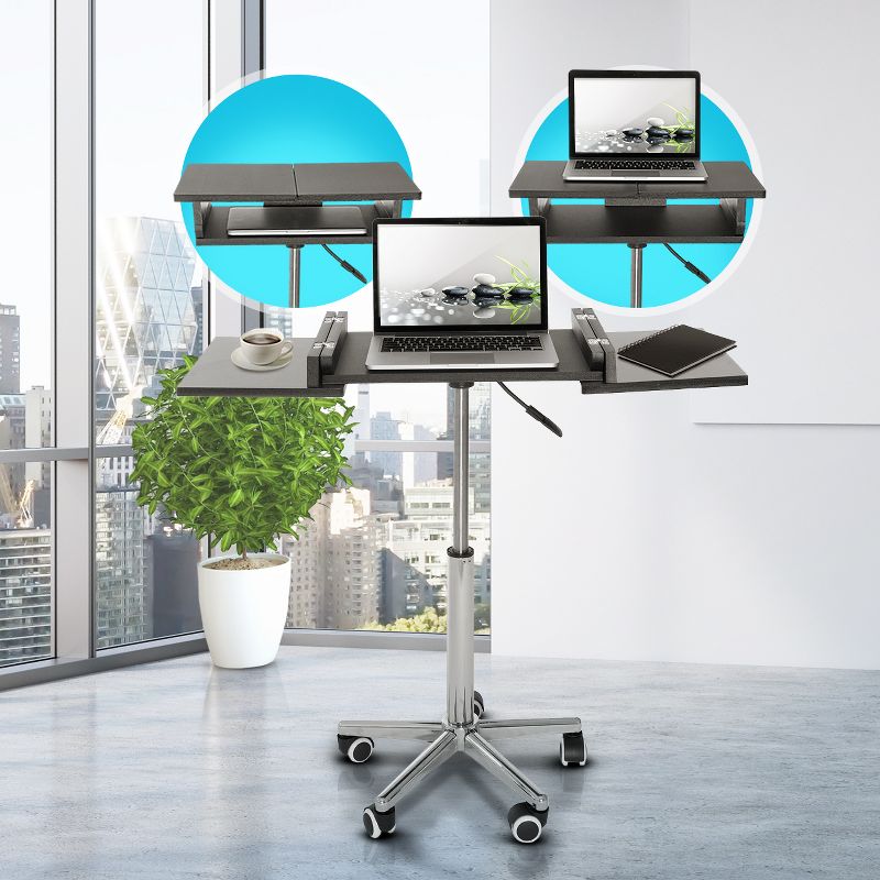 Folding Table Laptop Cart Graphite - Techni Mobili