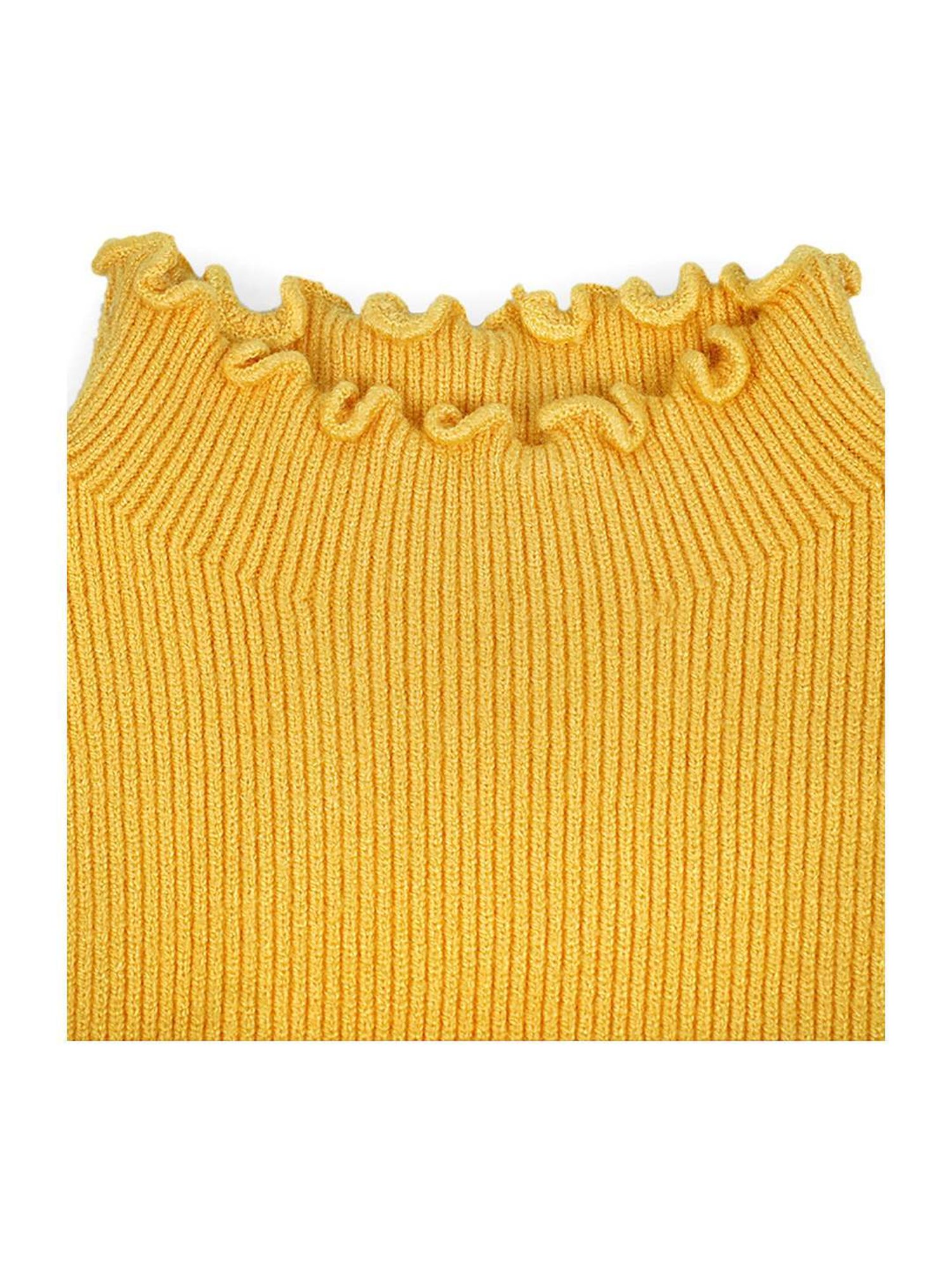 Baby Moo Kids Yellow Regular Fit Full Sleeves Sweater