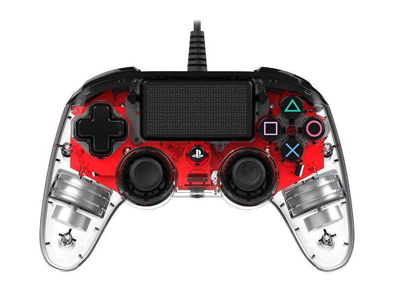 Nacon Wired Illuminated Compact Controller for PS4 (Red)