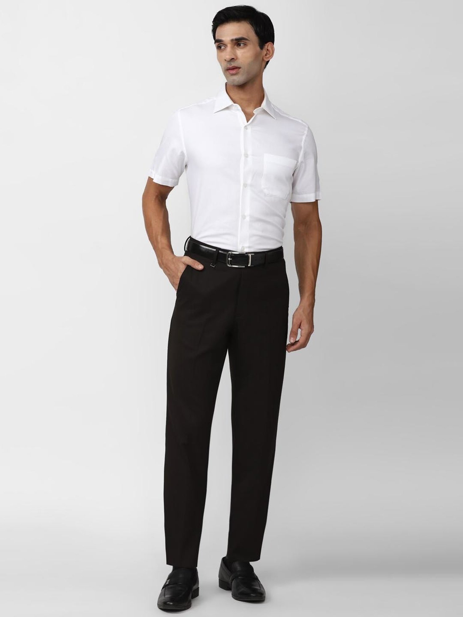 Van Heusen Black Slim Fit Trousers