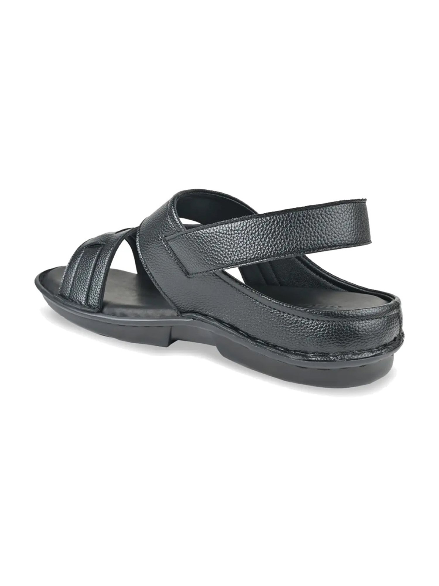 Regal Men's Black Back Strap Sandals