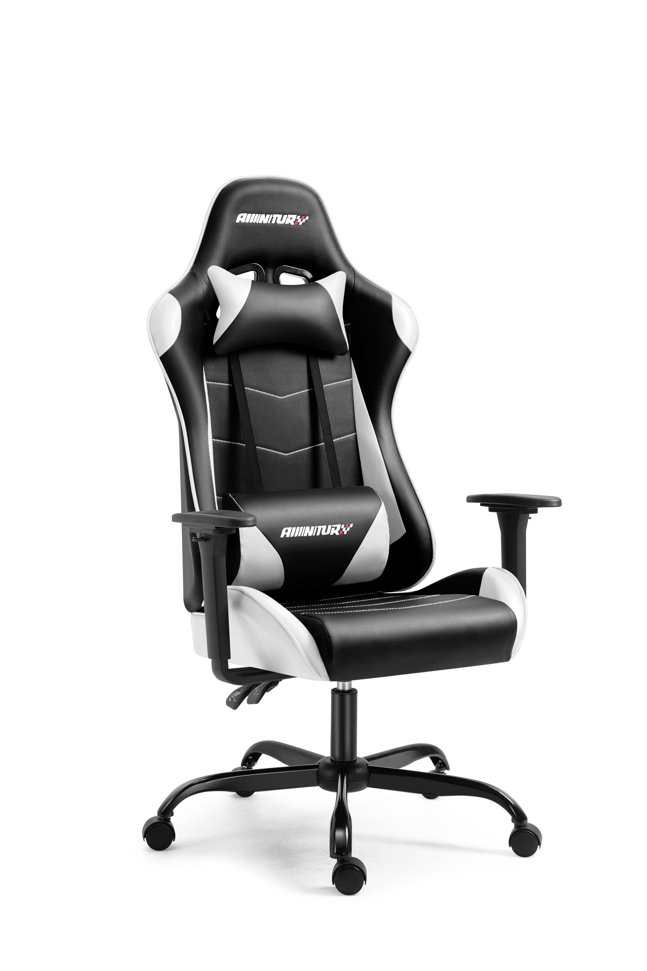 Gaming Chair, Racing Style Computer Desk Chair Padded Armrests Ergonomic Lumbar Support Adjustable Height