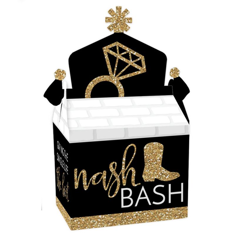 Big Dot of Happiness Pizza Party Time - Square Favor Gift Boxes - Baby Shower or Birthday Party Bow Boxes - Set of 12