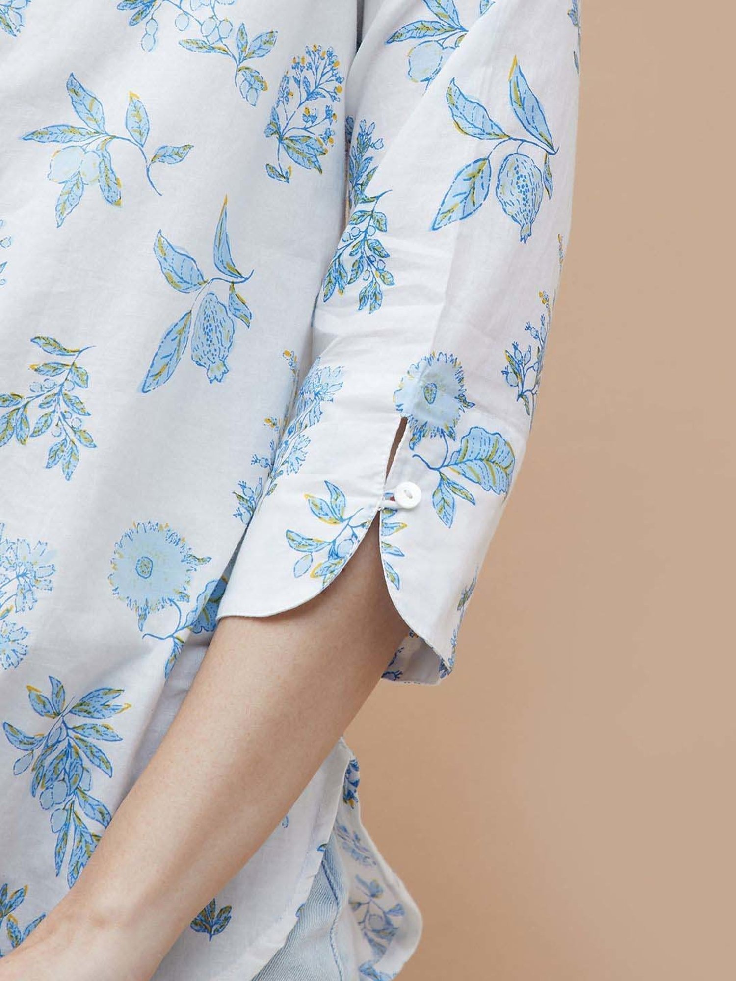 Colour Me by Melange White Cotton Printed Shirt
