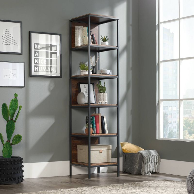 76" Nova Loft Storage Tower Grand Walnut - Sauder
