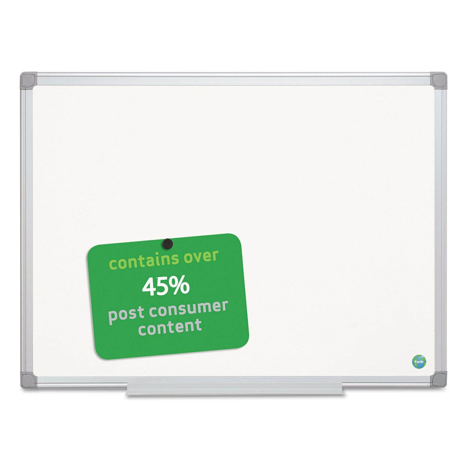 MasterVision Earth Gold Ultra Magnetic Dry Erase Boards 24 x 36 White Aluminum