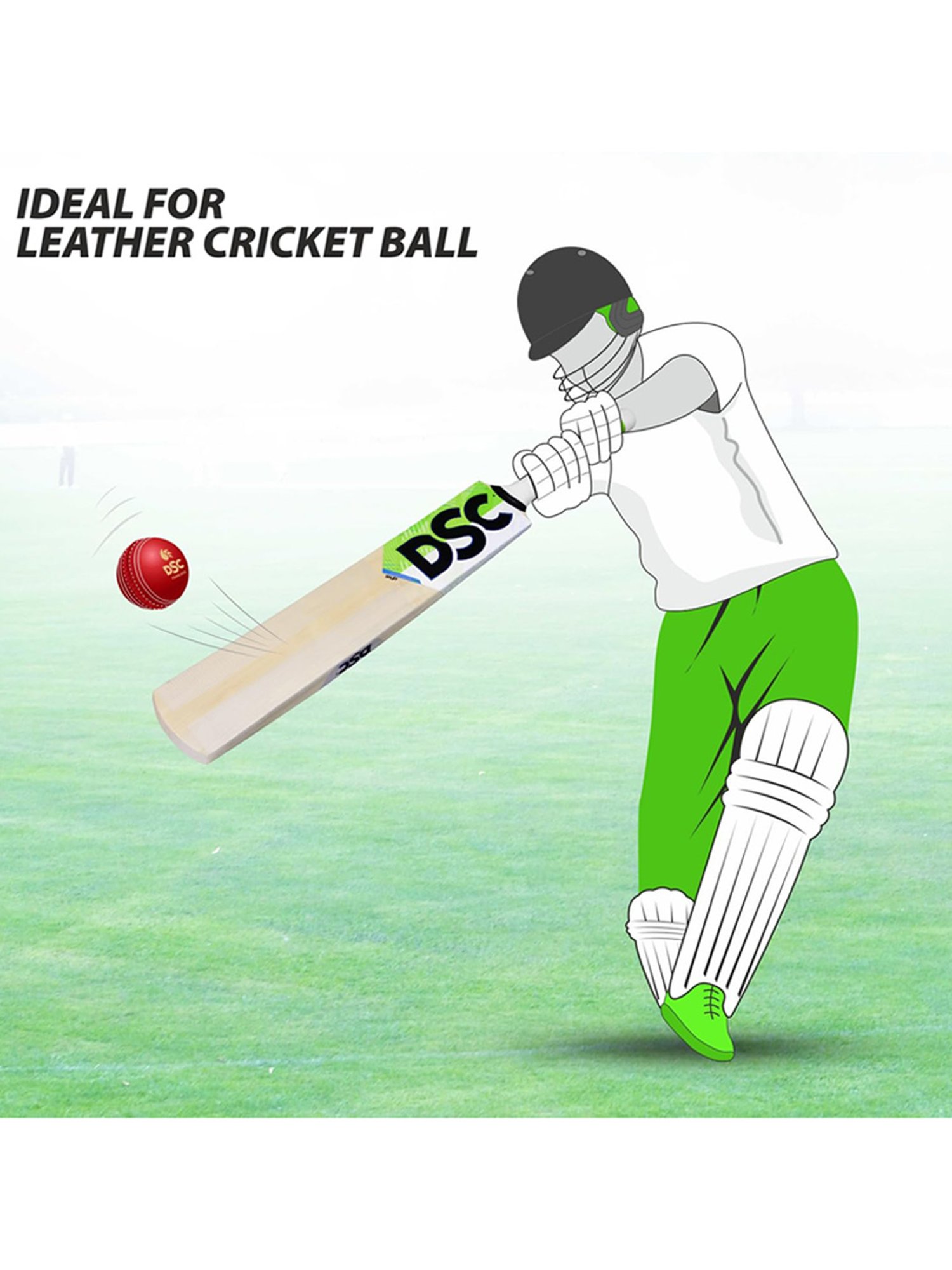 DSC Spliit 22 Kashmir Willow Cricket Bat Size - 5