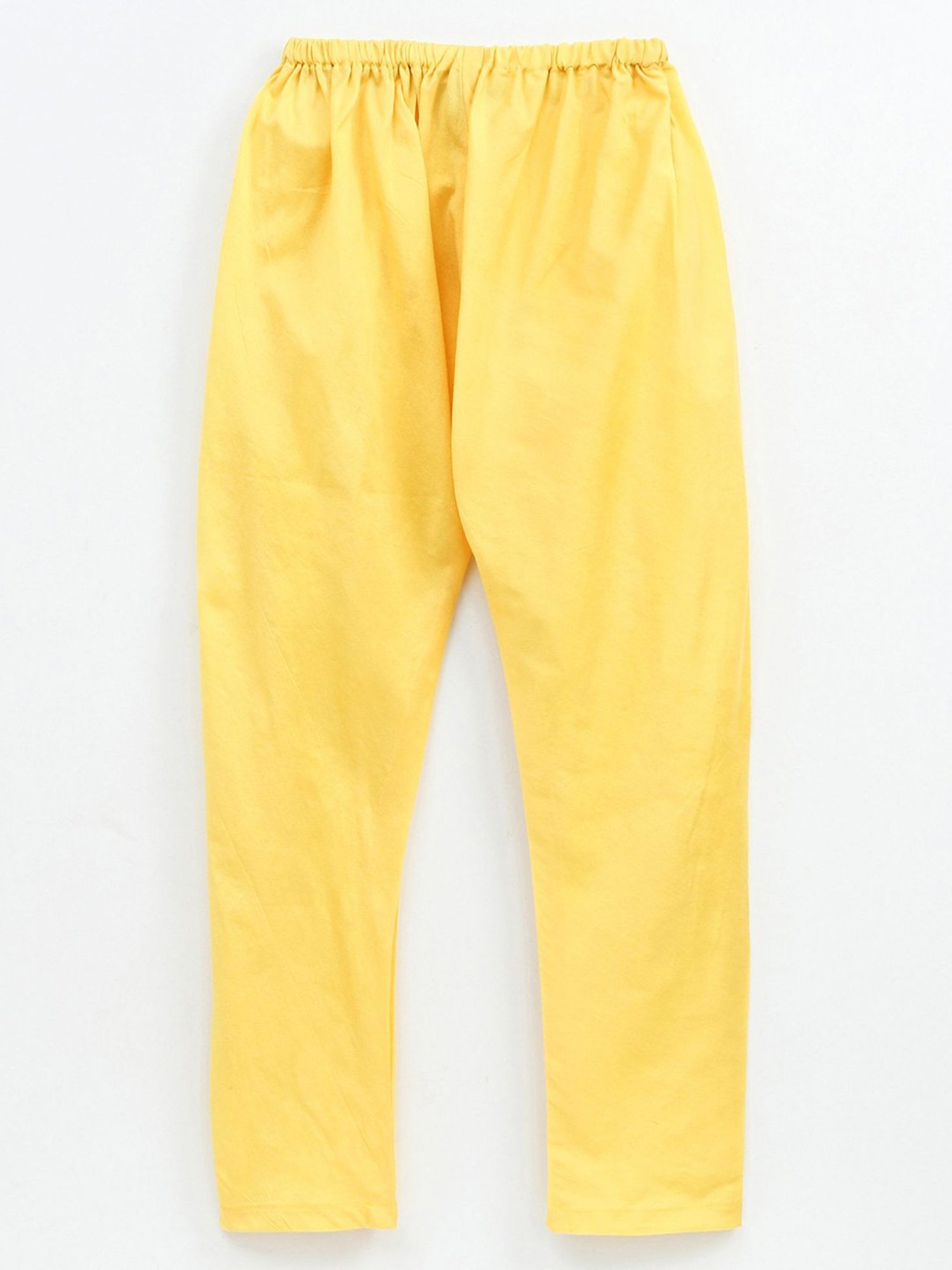 TWISHA Kids Yellow & Off White Floral Print Full Sleeves Kurta , Pyjamas with Jacket