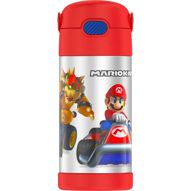 Thermos Mario Kart 12oz FUNtainer Water Bottle with Bail Handle - Red