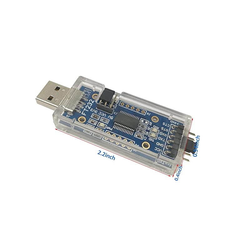 USB to TTL Serial Adapter with FTDI FT232RL Chip Compatible with Windows 10, 8, 7 and Mac OS X