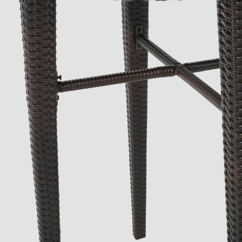 Renaissance Square Outdoor Patio Stacking Table - Gray - Vifah