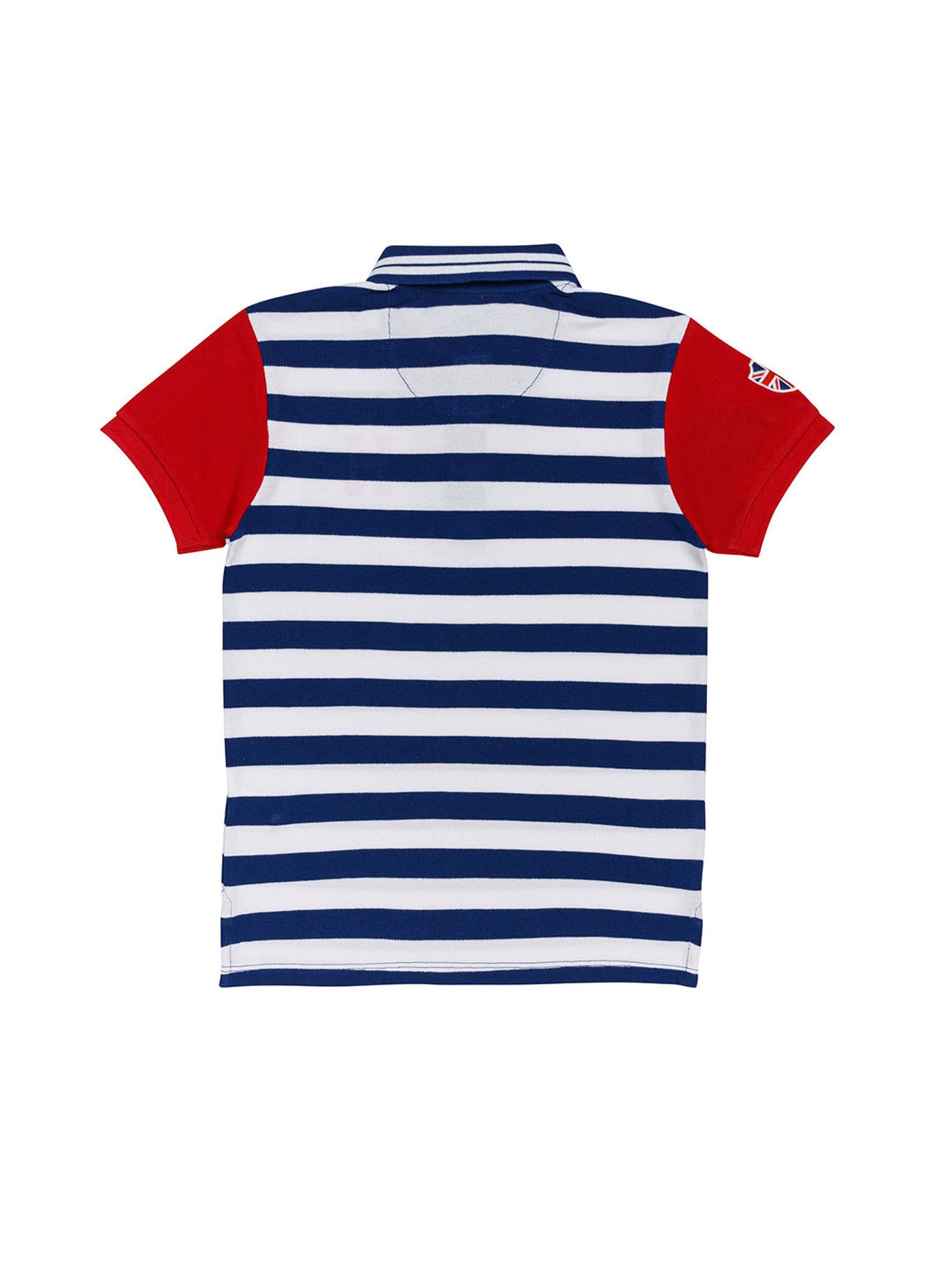 H by Hamleys Boys Navy Striped Polo T-Shirt