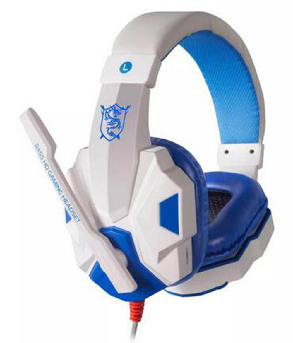 SY830MV Game Headphone Stereo Over-Ear Gaming Headset Headband Earphone with Light for Computer PC Gamer Adjustable Length Hinges 3.5mm