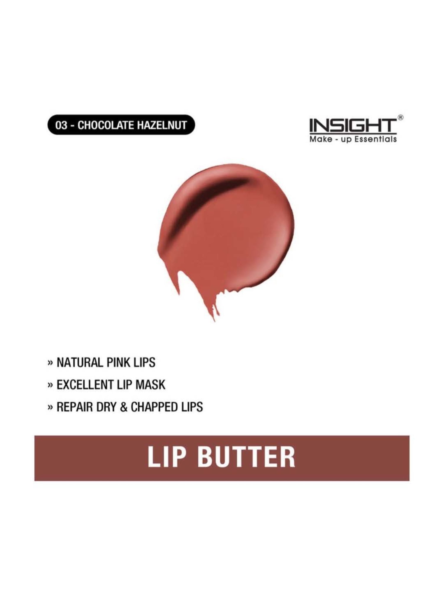 Insight Cosmetics Lip Butter Chocolate Hazelnut - 4 gm