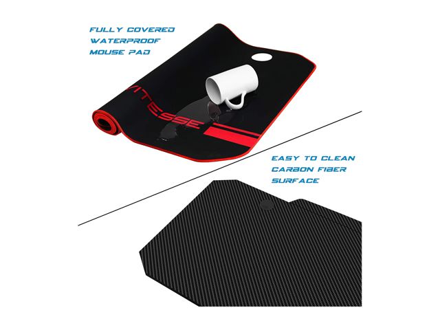 RESPAWN 3000 Gaming Computer Desk - Ergonomic Height Adjustable Gaming Desk, in Blue (RSP-3000-BLU)