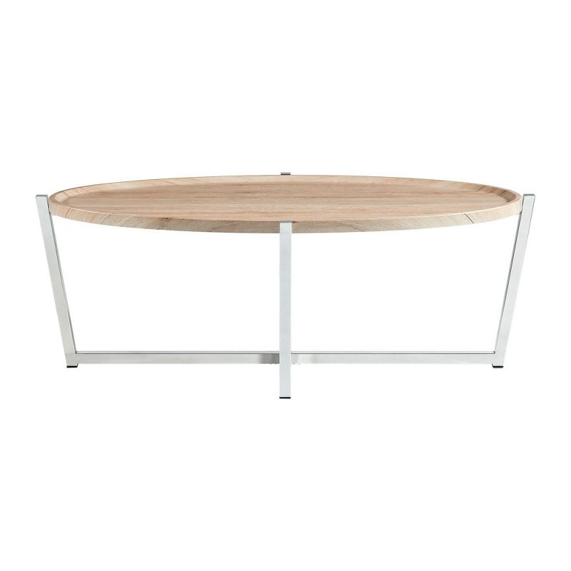 3pc Niko Occasional Table Set Natural/Chrome - Picket House Furnishings