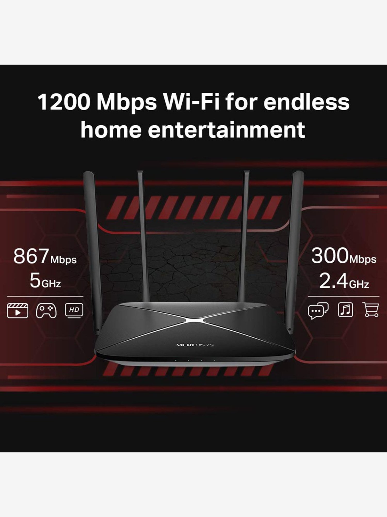 TP-Link AC2600 Archer A10 Smart Dual Band Wi-Fi Router (Black)