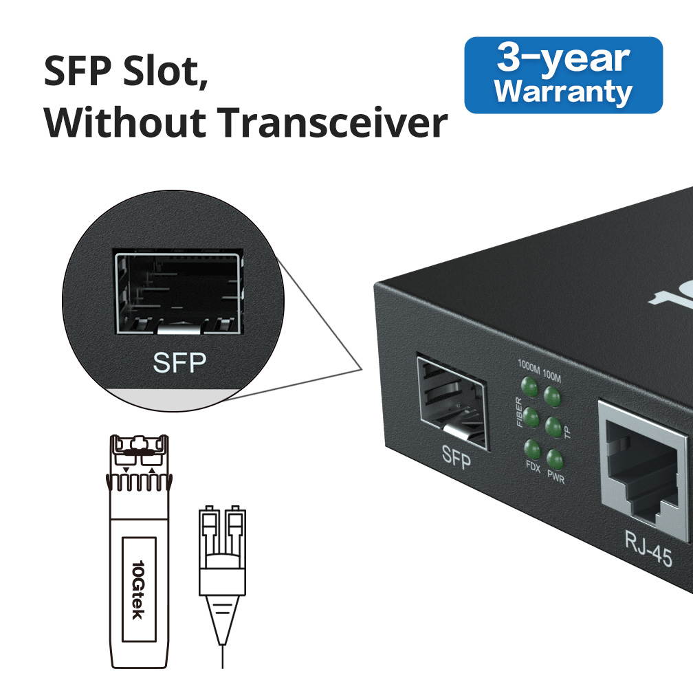 A Pair of 1.25G Bidi SFP Media Converters with a Pair of 20km Bidi SFP Transceivers