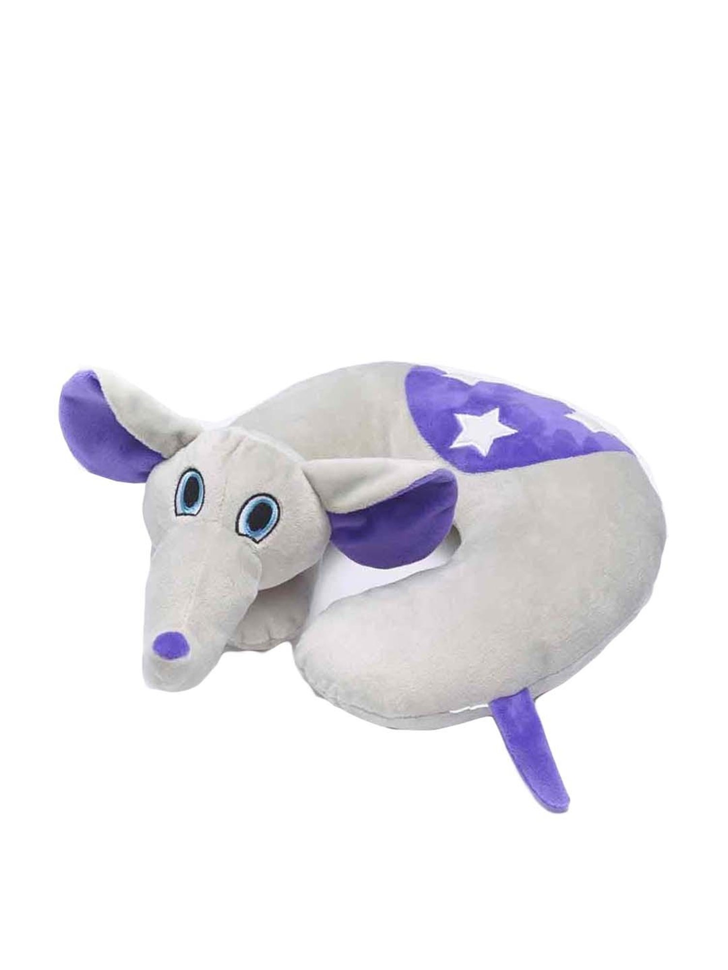 Travel Blue Grey Elephant Neck Pillow for Kids