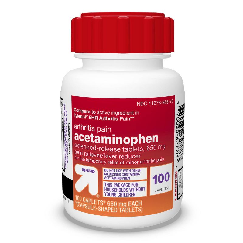 Acetaminophen Arthritis Pain Relief 650mg Extended Release Caplets - 100ct - up & up™