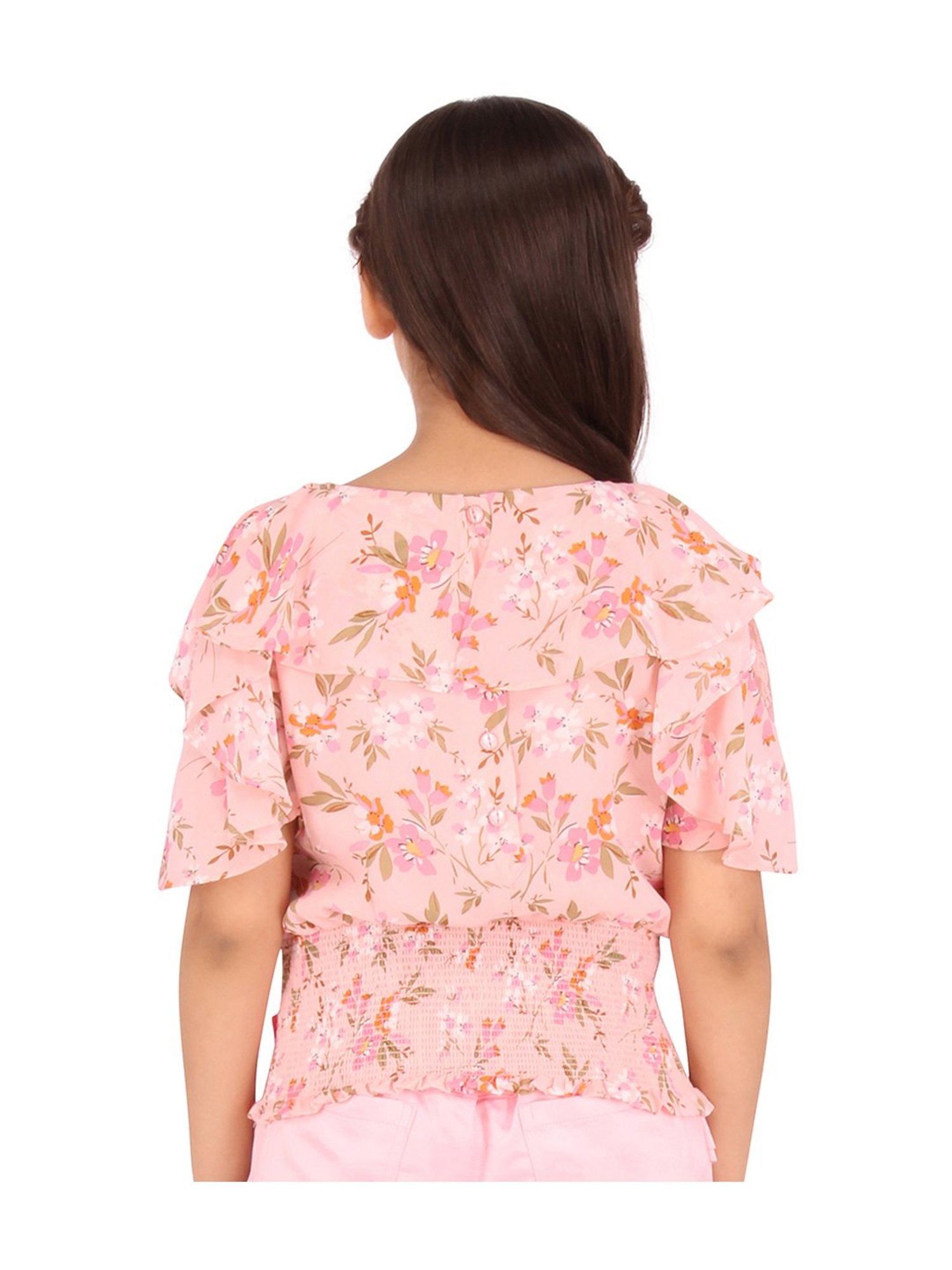 Cutecumber Kids Pink Floral Print Top