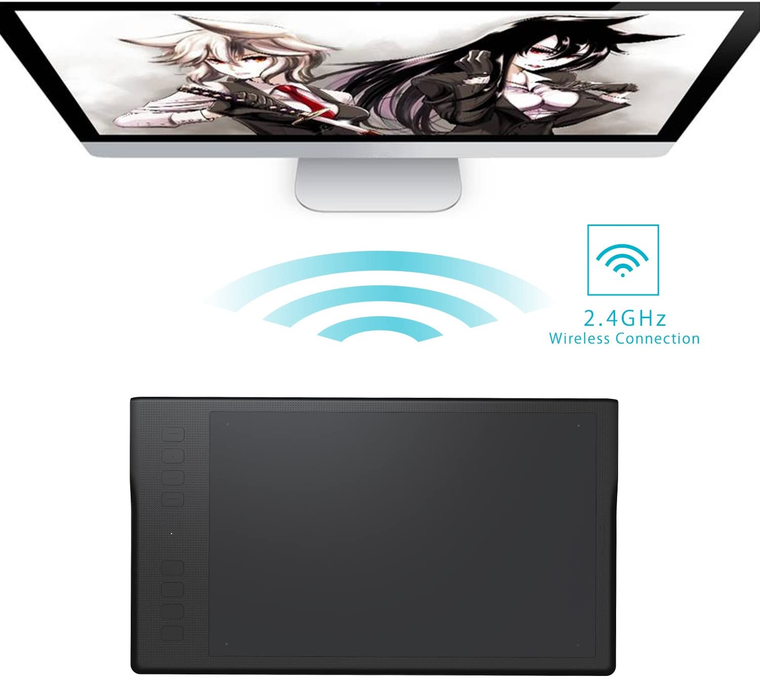 Huion Inspiroy Q11K Wireless Graphic Drawing Tablet with 8192 Pressure Sensitivity