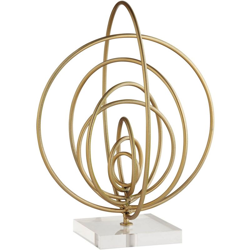 Studio 55D Abstract Ring 13" High Gold Metal Sculpture