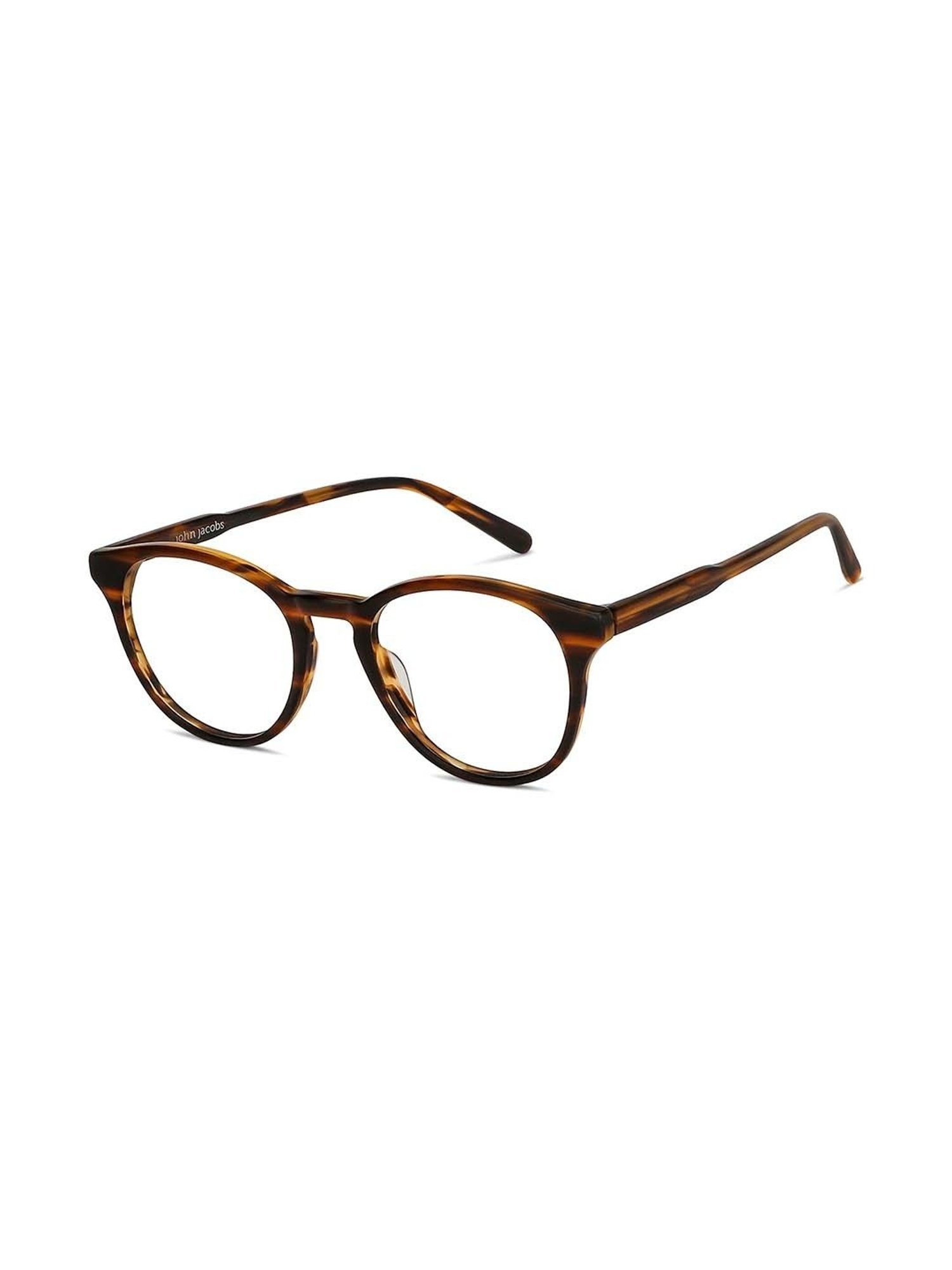 John Jacobs JJ E13344 Brown Full Rim Round Frame
