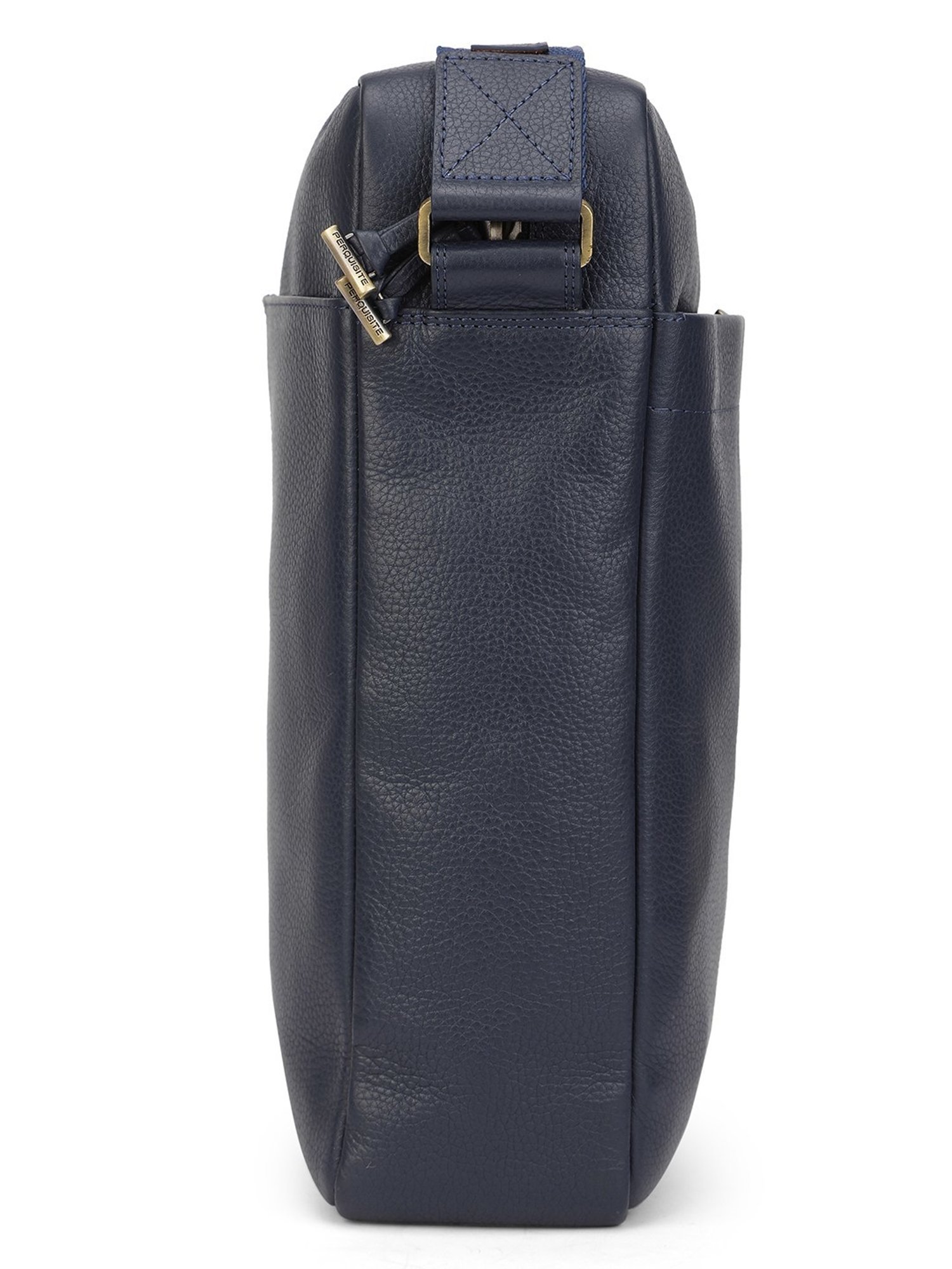 HiLEDER Brown Textured Small Leather 12 inch Cross Body Bag