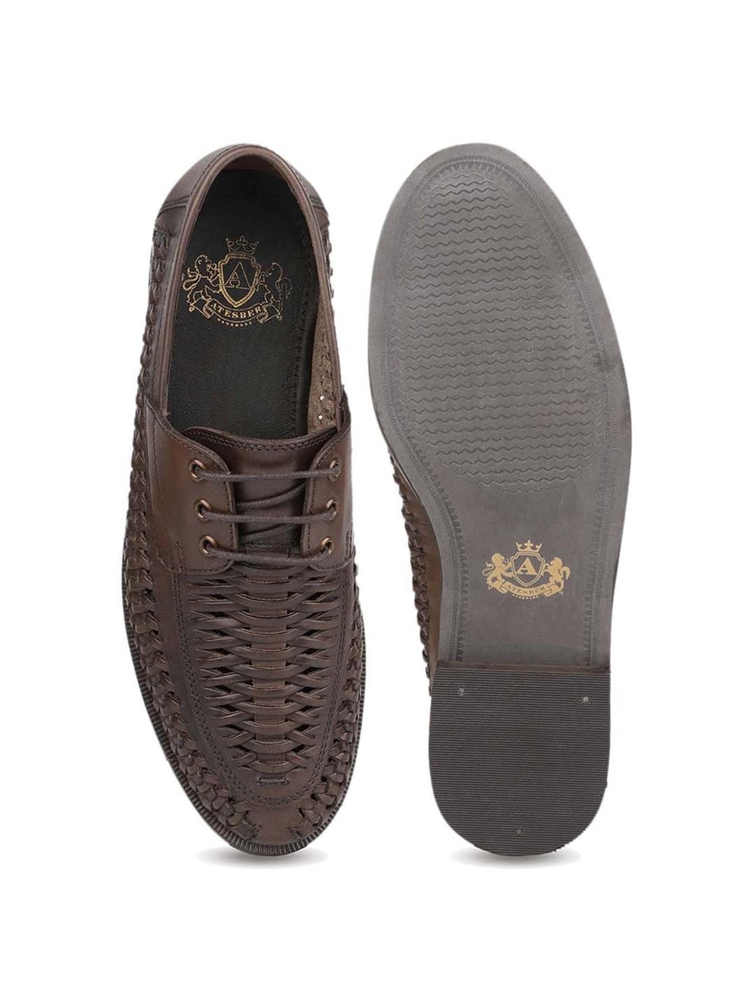 Atesber Men's Dark Brown Derby Shoes