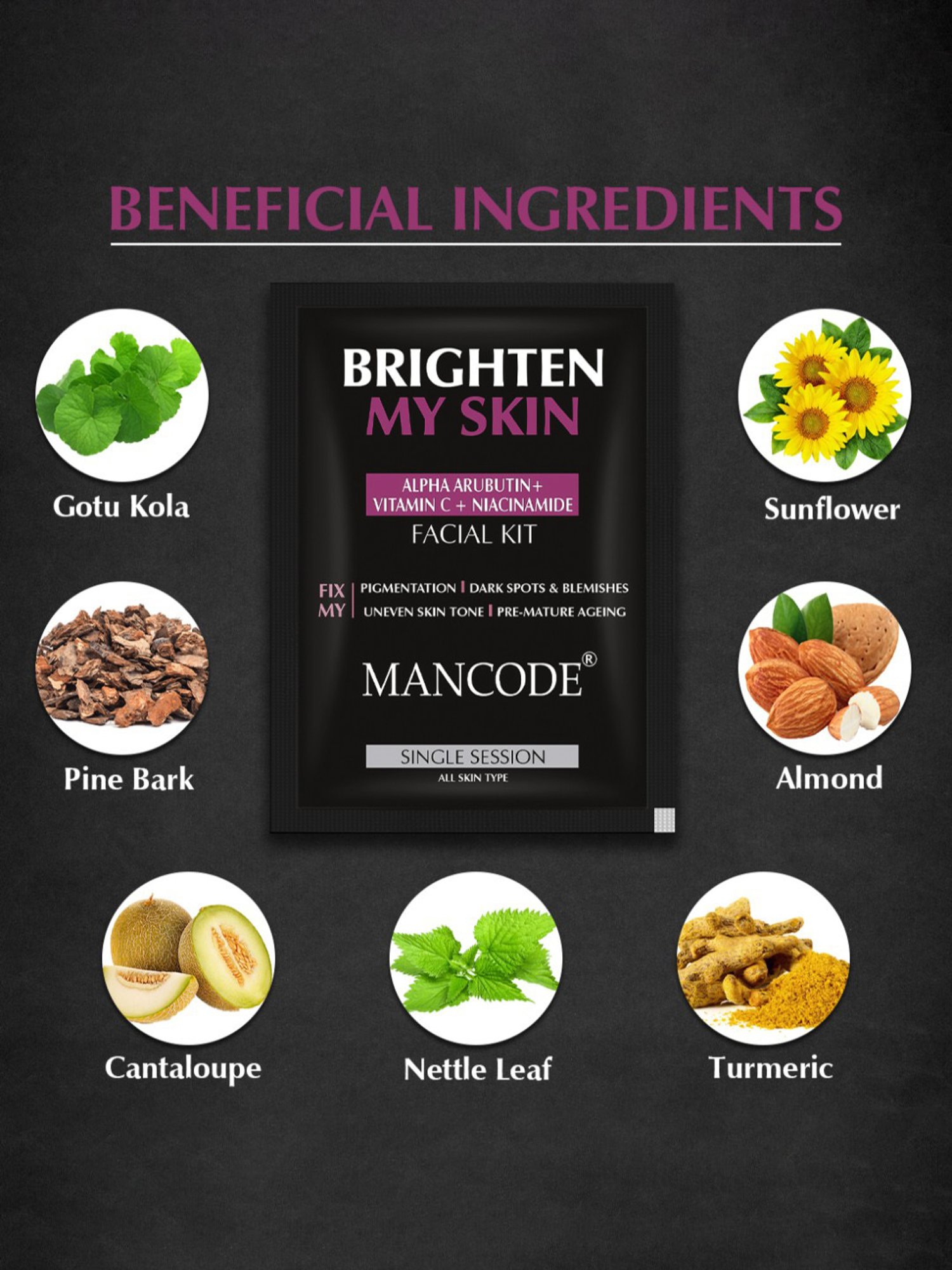 Mancode Brighten My Skin Facial Kit