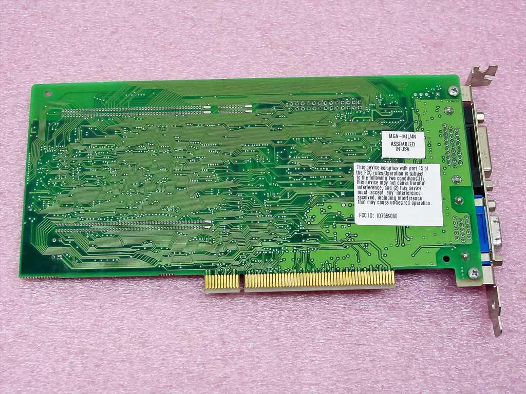 MGA-MIL/4N - DUAL OUTPUT PCI VIDEO CARD, 590-05 REV B