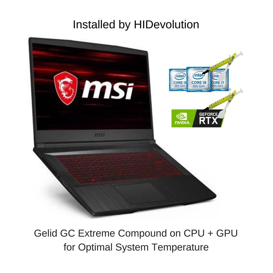 HIDevolution MSI GF65 Thin 9SEXR 15.6" FHD 144Hz, 2.4 GHz i5-9300H, RTX 2060, 32 GB 3200MHz RAM, 16 TB PCIe SSD, Authorized Performance Upgrades & Warranty