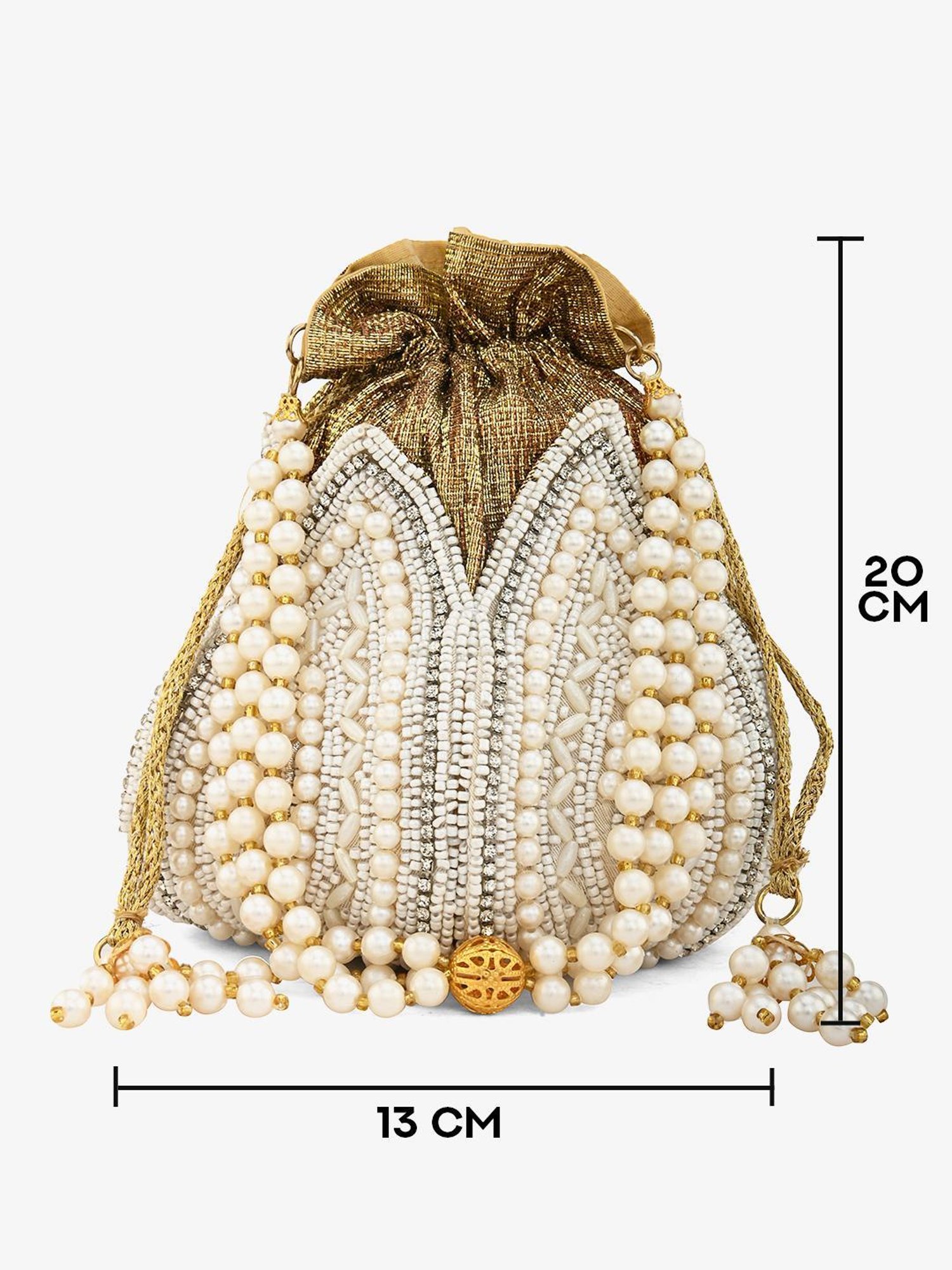 Gaurapakhi Golden Embellished Potli