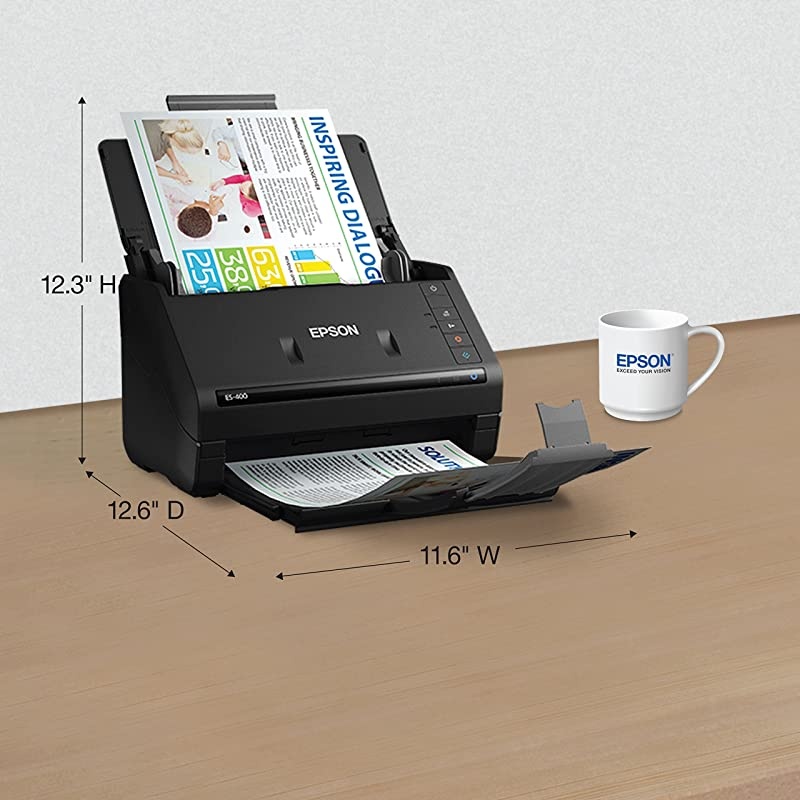 WorkForce ES-400 Color Duplex Document Scanner for PC and Mac, Auto Document Feeder (ADF)