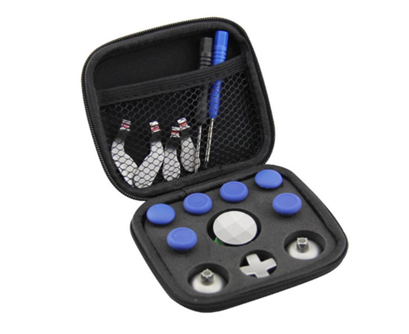 WJS 18PCS DIY Free Matching Elite Controller Accessories Suitable for XBOX ONE Console and Other Game Console Accessories-Blue