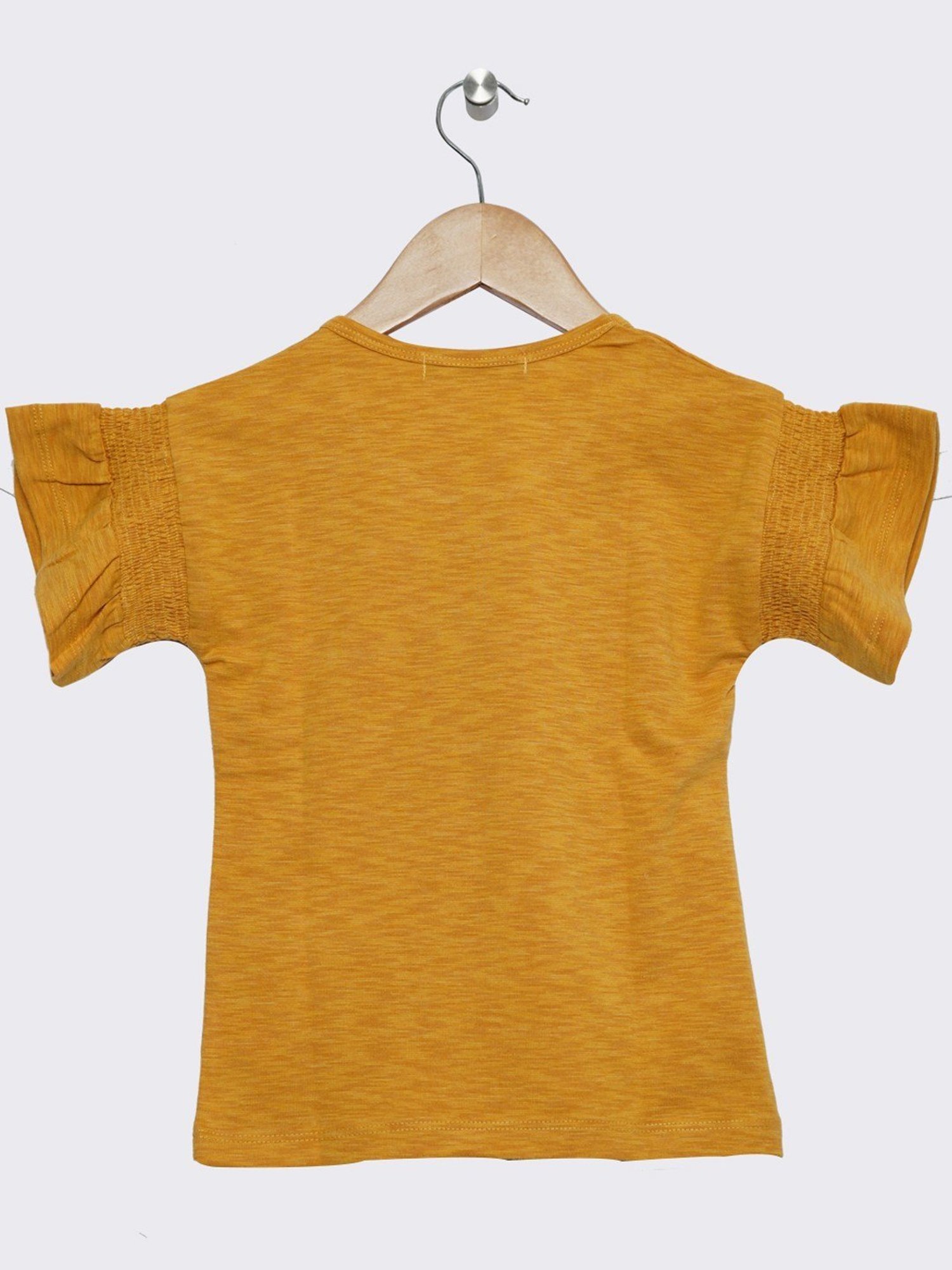 ZIAMA Kids Yellow Printed Top