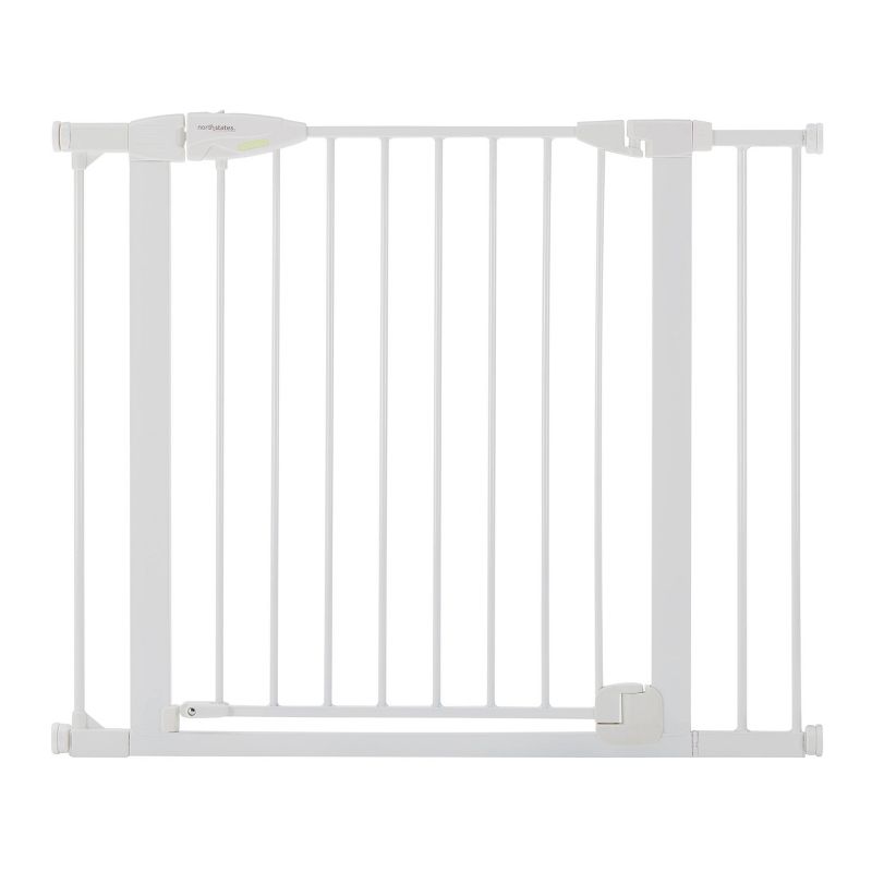Toddleroo by North States Bright Choice Auto-Close Baby Gate - White -  29.75"-40.5" Wide