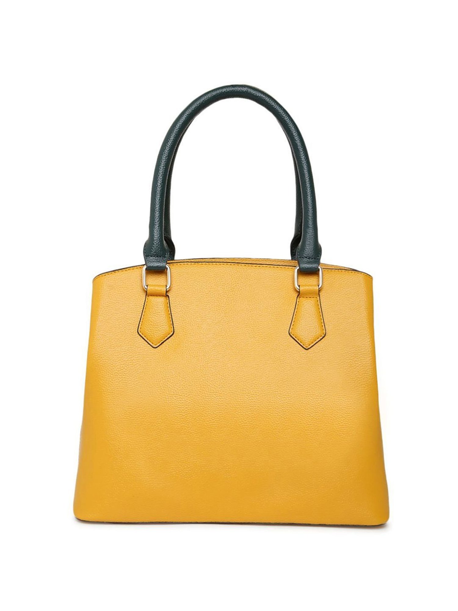 KLEIO Yellow Textured Medium Handbag